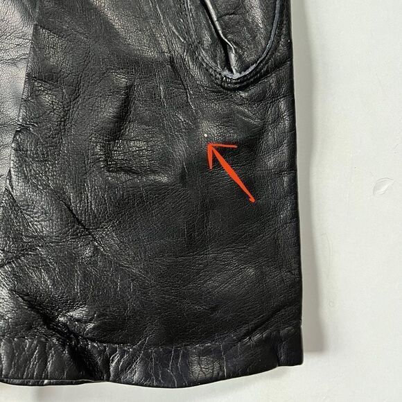 Miss Aris NWT Vintage Silk Lined Black Leather Gloves 6.5 - Picture 7 of 8